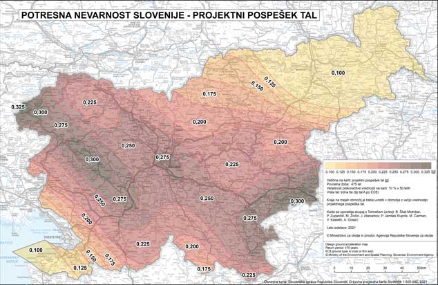 Potresna območja v Sloveniji